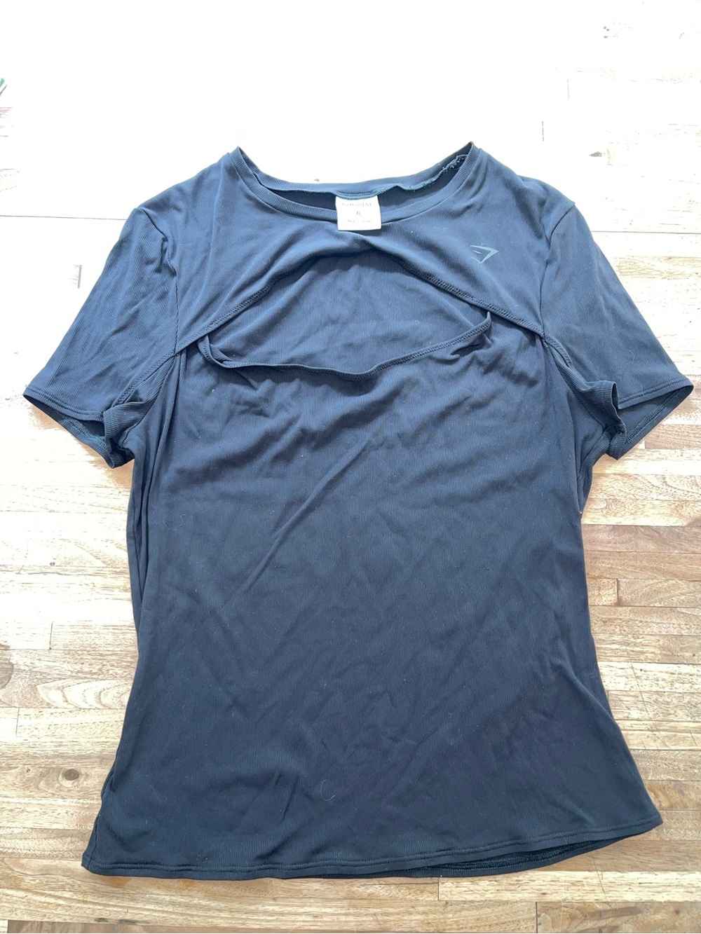 Gymshark  |Women’s XL | Black Short Sleeve Workout Top | Athleisure